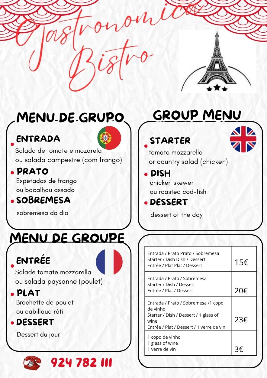 Menu de Groupe en Français